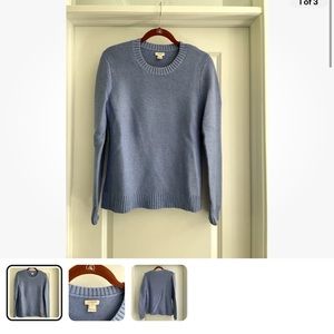 EUC Blue Cotton Blend Knit J. CREW Sweater Size S